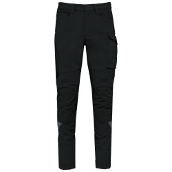Pantalon stretch recyclé multipoches unisexeCouleur:Black