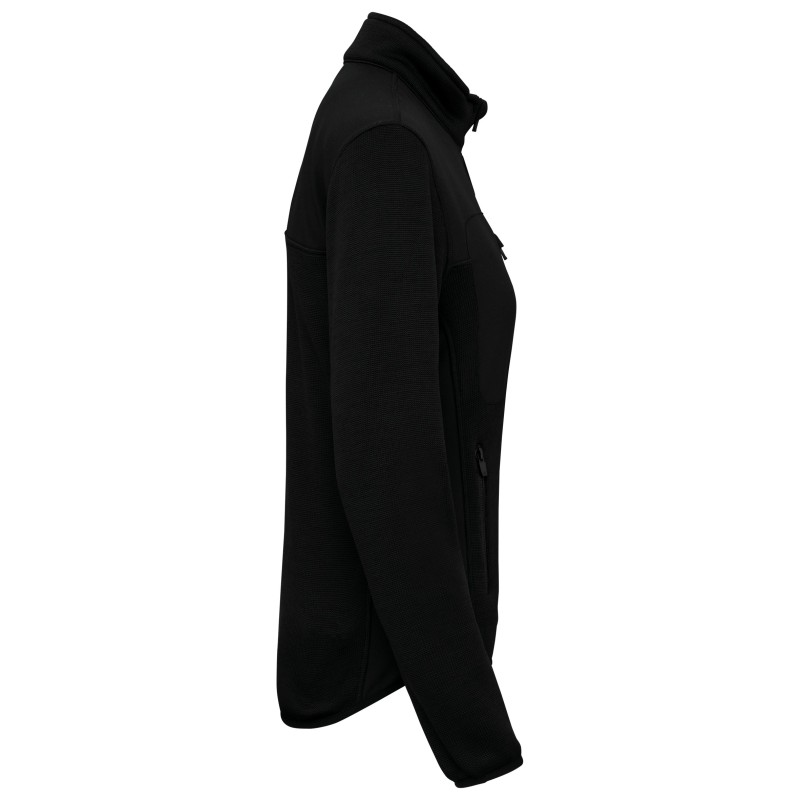 Veste recyclée en polytricot femmeCouleur:Black