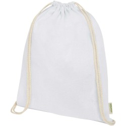 Sac refermable à cordon Odisha de 5 L bio certifié OCS 140 g/m²Couleur:Blanc