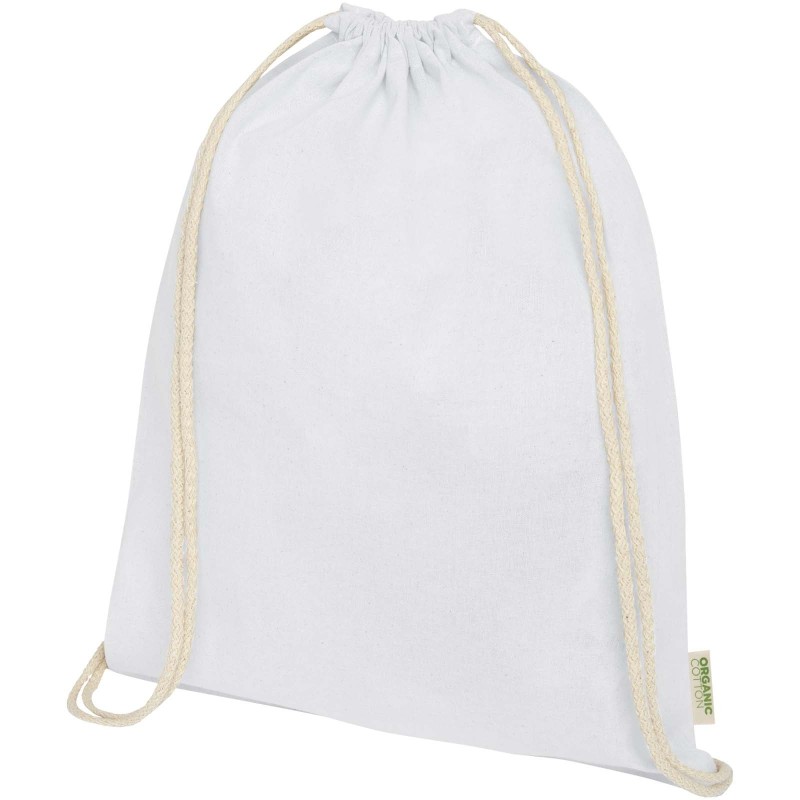 Sac refermable à cordon Odisha de 5 L bio certifié OCS 140 g/m²Couleur:Blanc
