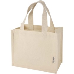 Mini sac shopping Odessa à soufflet en coton recyclé de 9 L et 220 g/m² certifié GRSCouleur:Naturel