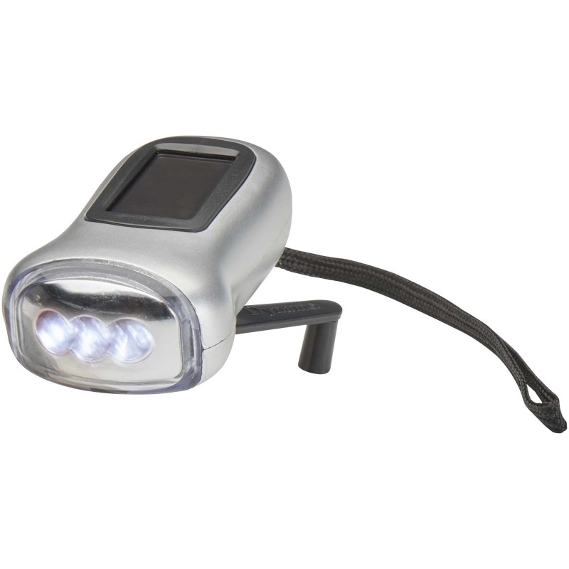 Lampe torche solaire VivCouleur:Argent