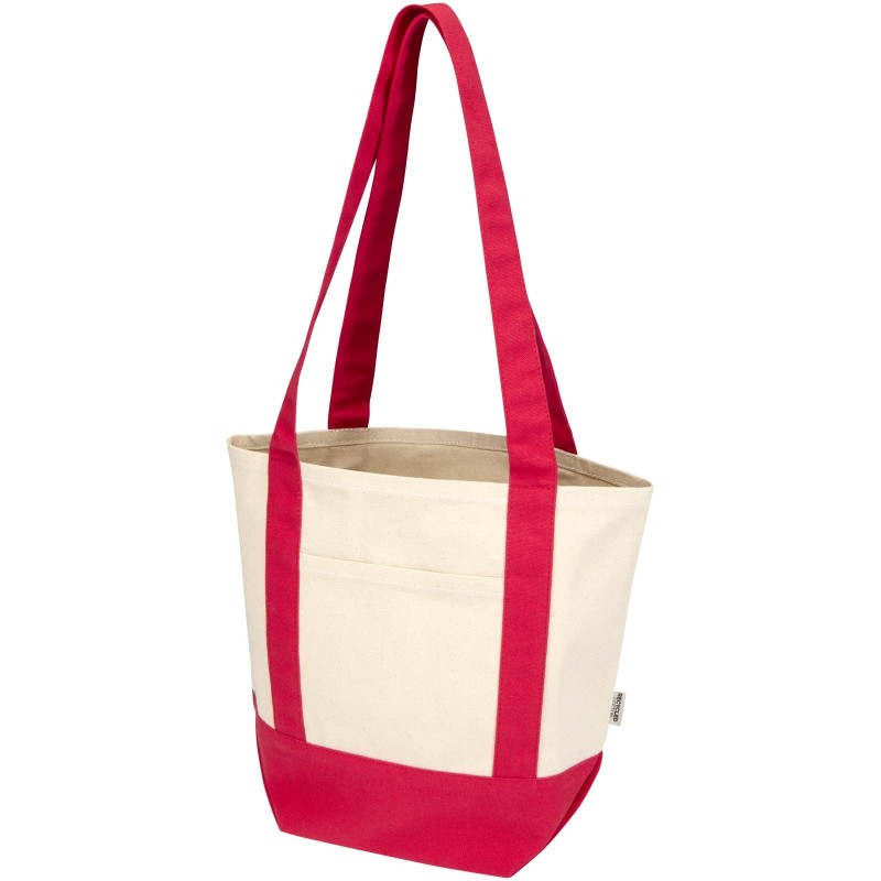 Mini sac shopping Sam en coton recyclé GRS 320 g/m2Couleur:Rouge Naturel