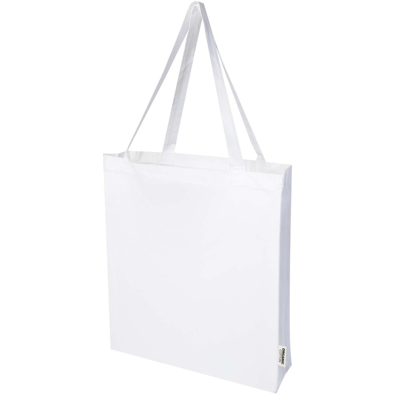 Sac shopping à soufflets Odisha bio OCS 180 g/m2 de 14 LCouleur:Blanc