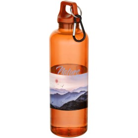 Bouteille d’eau Oregon de 750 ml en plastique recyclé certifié RCS avec mousquetonCouleur:Orange