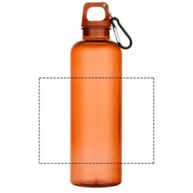 Bouteille d’eau Oregon de 750 ml en plastique recyclé certifié RCS avec mousquetonCouleur:Orange