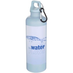 Bouteille d’eau Oregon de 750 ml en plastique recyclé uni certifié RCS avec mousquetonCouleur:Bleu nuage