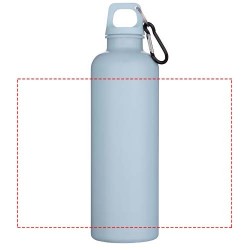 Bouteille d’eau Oregon de 750 ml en plastique recyclé uni certifié RCS avec mousquetonCouleur:Bleu nuage