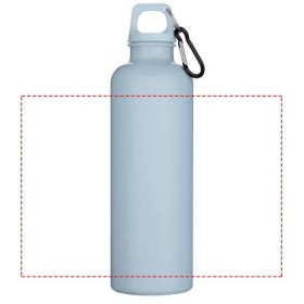 Bouteille d’eau Oregon de 750 ml en plastique recyclé uni certifié RCS avec mousquetonCouleur:Bleu nuage
