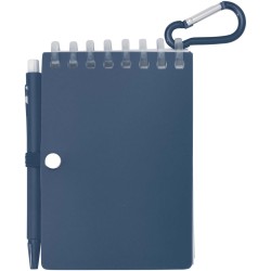 Ensemble carnet souple d’extérieur recyclé et stylo bille (encre noire) Lig MiniCouleur:Bleu océan