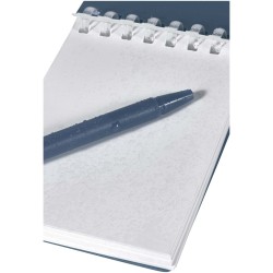 Ensemble carnet souple d’extérieur recyclé et stylo bille (encre noire) Lig MiniCouleur:Bleu océan