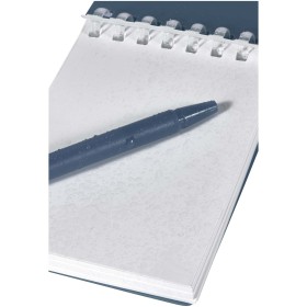 Ensemble carnet souple d’extérieur recyclé et stylo bille (encre noire) Lig MiniCouleur:Bleu océan