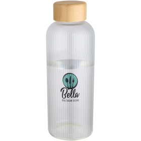 Bouteille en verre borosilicate Mirage simple paroi de 650 ml avec couvercle en bambouCouleur:Translucide