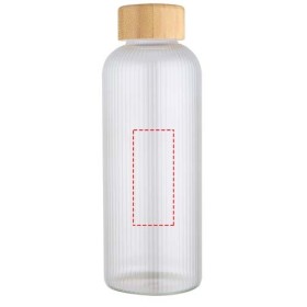 Bouteille en verre borosilicate Mirage simple paroi de 650 ml avec couvercle en bambouCouleur:Translucide