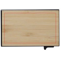 Ensemble cadeau Minka avec stylo bille en aluminium recyclé RCS, porte-clés et porte-cartes RFIDCouleur:Naturel Noir