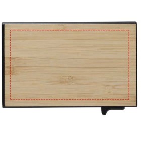 Ensemble cadeau Minka avec stylo bille en aluminium recyclé RCS, porte-clés et porte-cartes RFIDCouleur:Naturel Noir