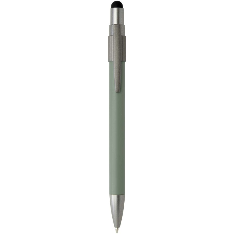 Stylo bille recyclé RCS avec stylet et toupie antistress (encre noire) RillCouleur:Vert bruyère