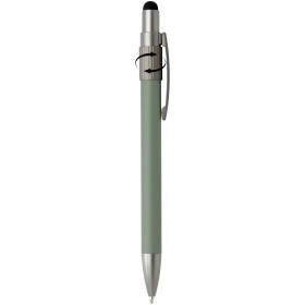 Stylo bille recyclé RCS avec stylet et toupie antistress (encre noire) RillCouleur:Vert bruyère