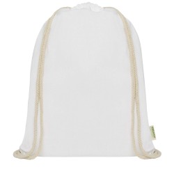 Sac refermable à cordon Odisha de 5 L bio certifié OCS 140 g/m²Couleur:Blanc