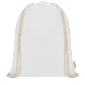 Sac refermable à cordon Odisha de 5 L bio certifié OCS 140 g/m²Couleur:Blanc