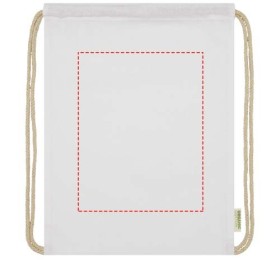 Sac refermable à cordon Odisha de 5 L bio certifié OCS 140 g/m²Couleur:Blanc