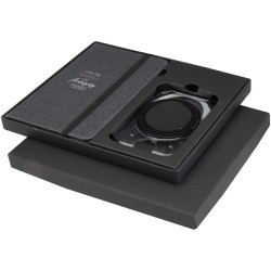 Coffret cadeau Kern avec carnet à couverture rigide A6 et portefeuille MagSafeCouleur:Gris