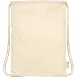 Sac refermable à cordon Odisha de 5 L bio certifié OCS 100 g/m²Couleur:Naturel
