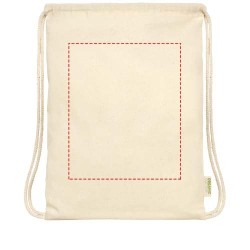 Sac refermable à cordon Odisha de 5 L bio certifié OCS 100 g/m²Couleur:Naturel