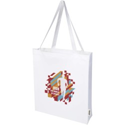 Sac shopping à soufflets Odisha bio OCS 180 g/m2 de 14 LCouleur:Blanc