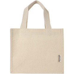 Mini sac shopping Odessa à soufflet en coton recyclé de 9 L et 220 g/m² certifié GRSCouleur:Naturel