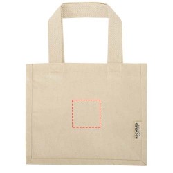Mini sac shopping Odessa à soufflet en coton recyclé de 9 L et 220 g/m² certifié GRSCouleur:Naturel