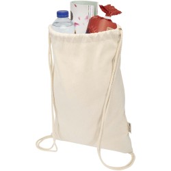 Sac Peru Blend de 5 L avec cordon en coton recyclé 180 g/m2 certifié GRSCouleur:Naturel