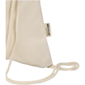 Sac Peru Blend de 5 L avec cordon en coton recyclé 180 g/m2 certifié GRSCouleur:Naturel
