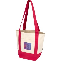 Mini sac shopping Sam en coton recyclé GRS 320 g/m2Couleur:Rouge Naturel