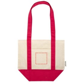 Mini sac shopping Sam en coton recyclé GRS 320 g/m2Couleur:Rouge Naturel