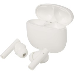 Oreillette Bluetooth® True Wireless Alterf en plastique recyclé avec embouts en siliconeCouleur:Blanc