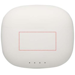 Oreillette Bluetooth® True Wireless Alterf en plastique recyclé avec embouts en siliconeCouleur:Blanc