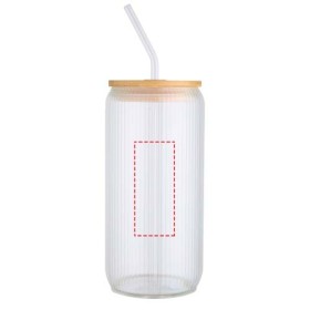 Pot de 500 ml en verre borosilicate Mirage simple paroi avec couvercle en bambouCouleur:Translucide