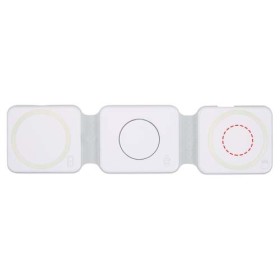 Chargeur sans fil pliable Armus 3 en 1 de 15 W en plastique recycléCouleur:Blanc