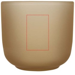 Plateau de service en bois et tasses en verre MaleCouleur:Flocons d’avoine