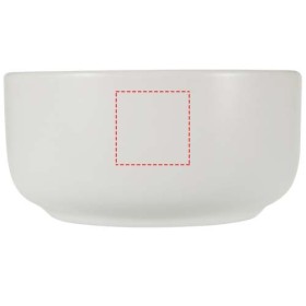 Ensemble plateau en bois et bols de service en céramique NoaCouleur:Blanc