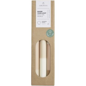 Bougies d’aspect craie Originalhome par lot de 4Couleur:Blanc cassé