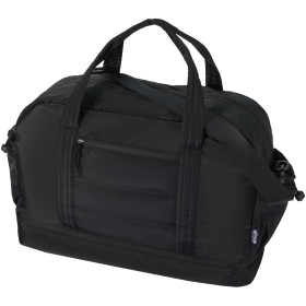 Sac de voyage Puffer recyclé certifié GRS avec fond isolé de 30 LCouleur:Noir