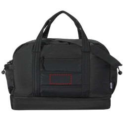 Sac de voyage Puffer recyclé certifié GRS avec fond isolé de 30 LCouleur:Noir