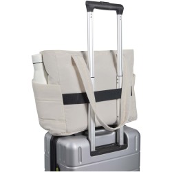 Sac shopping Puffer pour ordinateur portable 15,6" certifié GRS et recyclé de 18 LCouleur:Grès