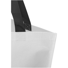 Sac shopping Duo recyclé et certifié GRS à double laminage de 18 LCouleur:Blanc