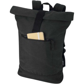 Sac à dos à fermeture enroulable Recanvas recyclé et certifié GRS de 14" et 16 LCouleur:Noir