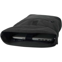 Sac à dos à fermeture enroulable Recanvas recyclé et certifié GRS de 14" et 16 LCouleur:Noir