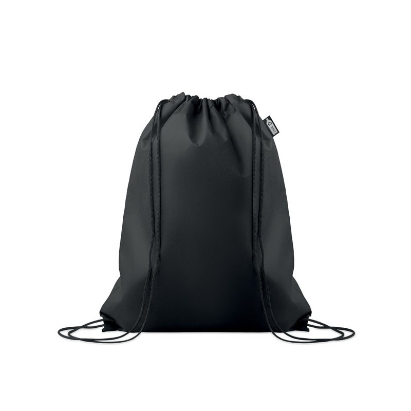 Sac à cordon RPET non tisséCouleur:Noir