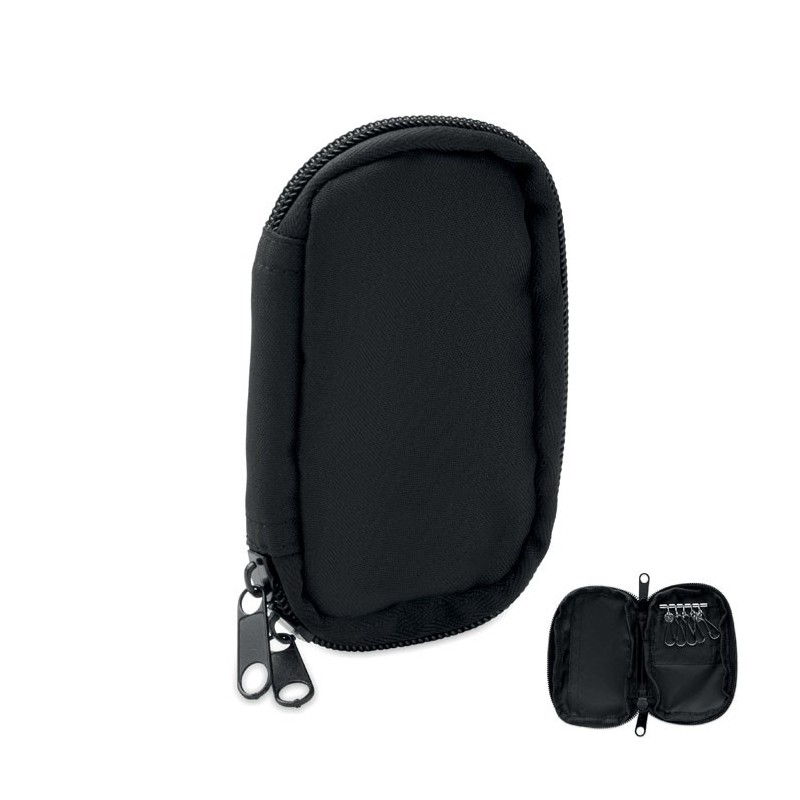 Trousse à clés en 300D RPETCouleur:Noir